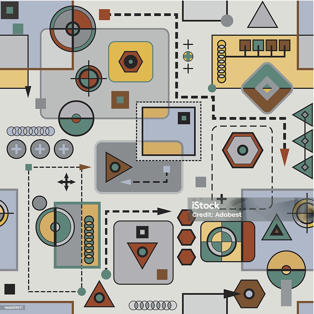 Abstract Mechanical Pattern Mechanical Seamless Pattern 21 Stock Illustration - Download Image Now ...