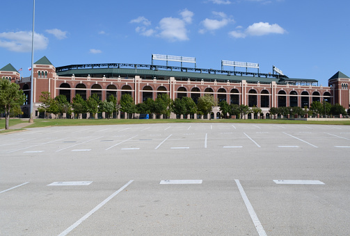 Arlington, Texas, United States - October 19, 2012: View of Rangers Ballpark in Arlington from the parking lot.