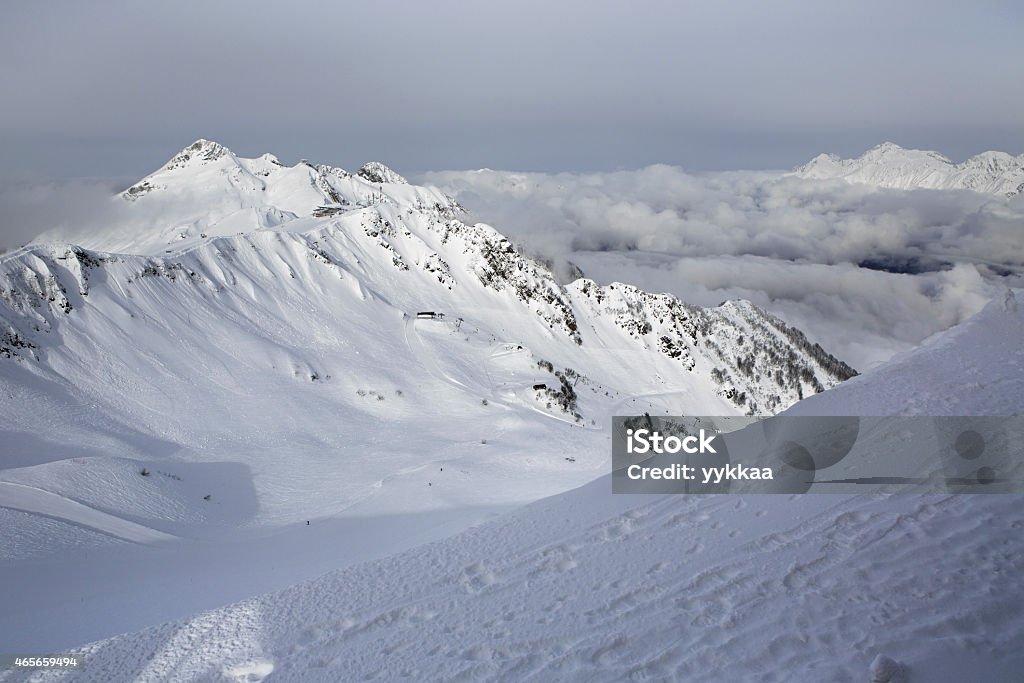 Rosa Khutor Alpine Ski Resort Rosa Khutor Alpine Ski Resort in Sochi. Russia. 2015 Stock Photo