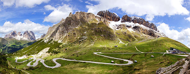 istock Dolomites  landscape with mountain road. 465661471