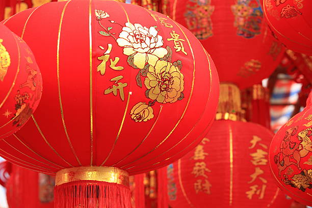 istock chinese red lanterns for fortune,happiness and good luck 465663386