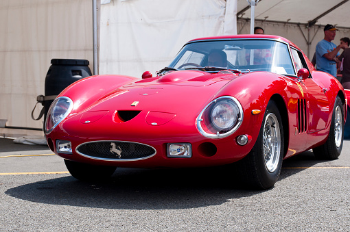 Christchurch,New Zealand - February 07,2015: Ferfari 250 GTO from 1962 on display in the Motorsport Park in Christchurch, New Zealand.