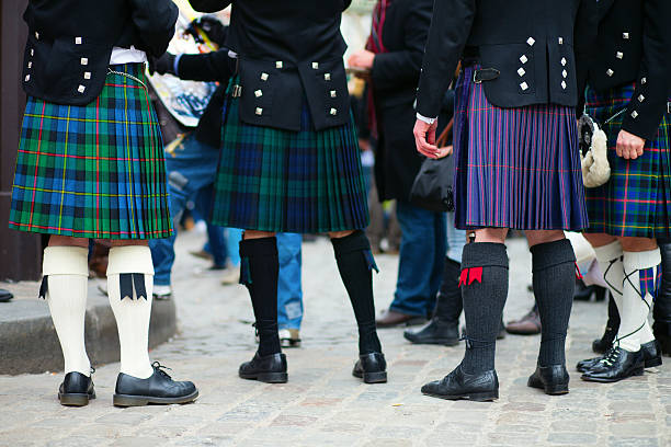 Men wearing kilts during a ceremony Men in traditional kilts kilt stock pictures, royalty-free photos & images