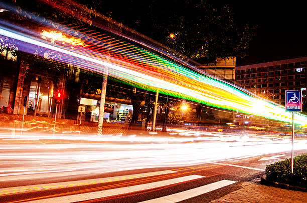 istock Big city road car lights at night 465667314