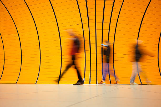 istock Commuters Rushing in Futuristic Subway Station 465667710