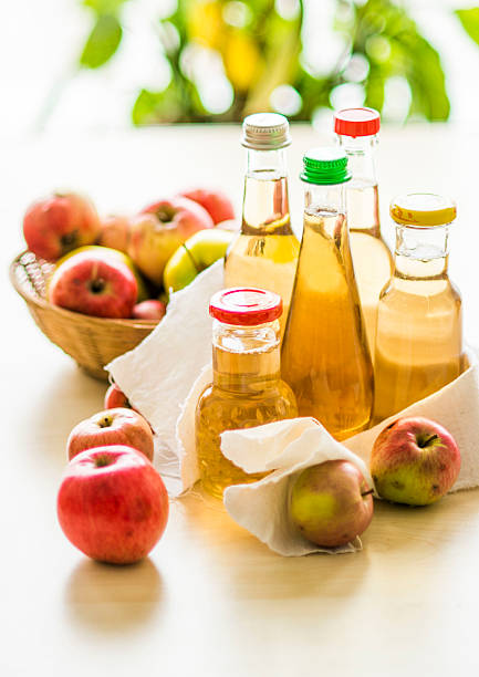 istock Apples and bottle of juice 465667782
