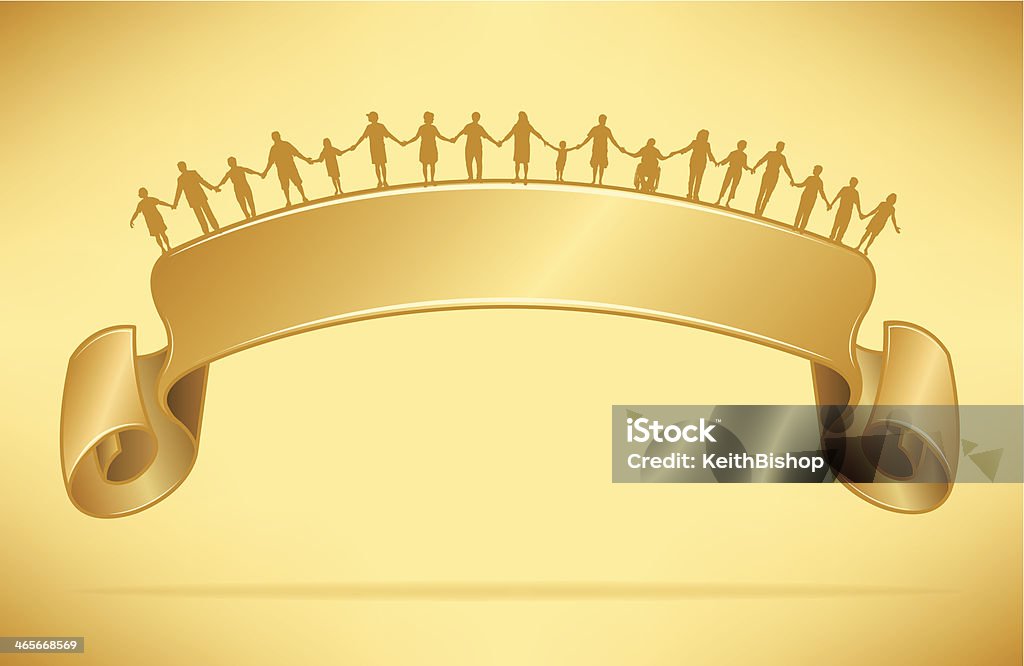 Trzymając się za ręce Złoty Transparent tło - Grafika wektorowa royalty-free (Grafika wektorowa)
