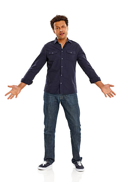 istock Mature man showing his empty hands at you 465669133