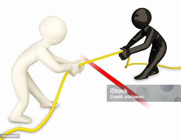 3d Human Pulling A Rope Stock Photo - Download Image Now - Abstract, Adult, Art