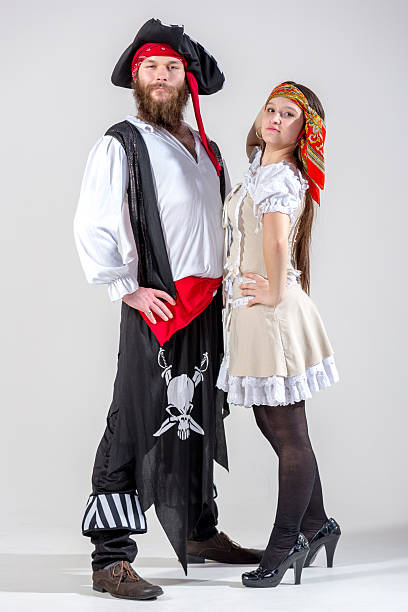 istock Brave couple of pirates 465673364