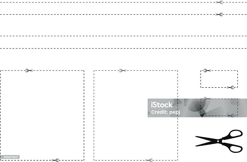 Gutschein-Grenzen - Lizenzfrei Schneiden Vektorgrafik