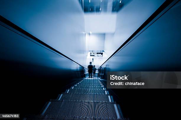 Abstract Empty Escalator Stock Photo - Download Image Now - Abstract, Activity, Airport