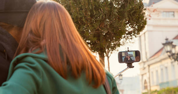 istock Lovely Couple Taking Selfie 465676090