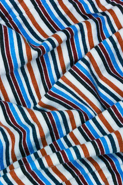 Cloth with colorful stripes.