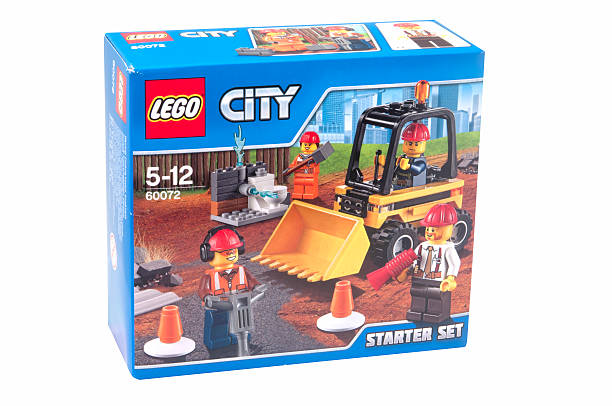 lego city-design-set - lego construction toy isolated on white isoalted stock-fotos und bilder