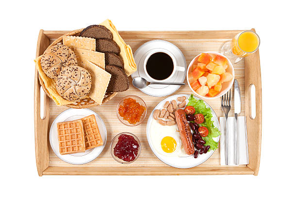 Breakfast- bread, butter,jam, coffe