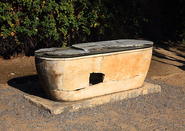 istock Merida, Extremadura, Spain. Roman marble sarcophagus. 465682270