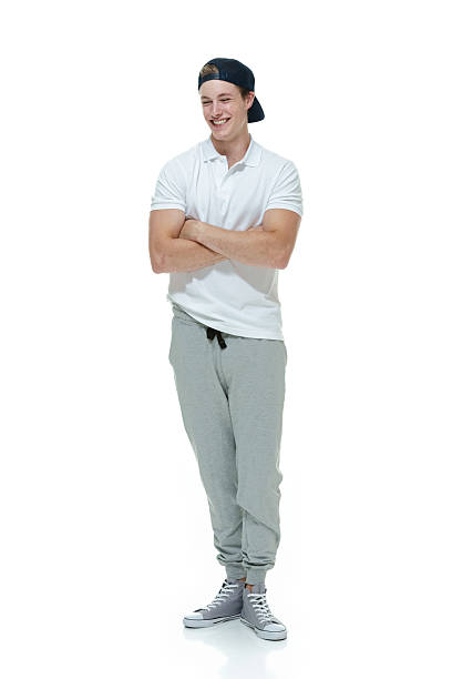 istock Cheerful casual man standing with arms crossed 465685140