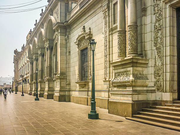 istock Neoclassical Style Building in Plaza Mayor in Peru 465696144