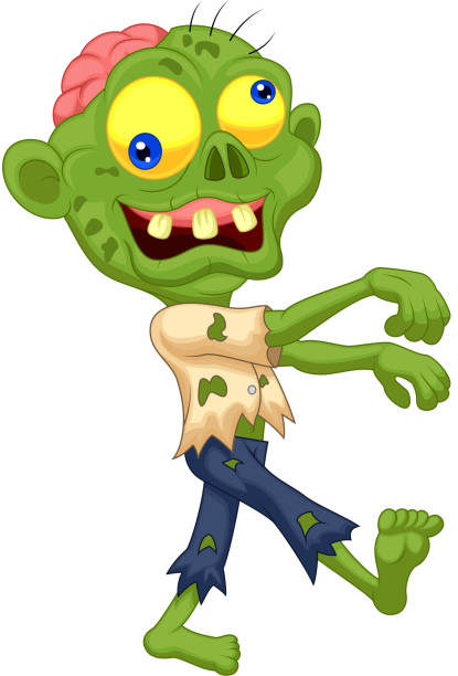 Zombie Cartoon Stock Illustration - Download Image Now - Zombie, Cute,  Cheerful - iStock
