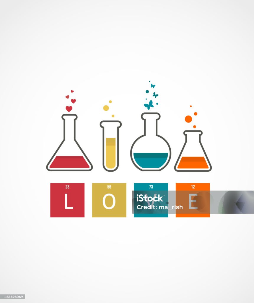 Hóa Học Của Tình Yêu Đa Màu Khái Niệm Đồ Họa Hình minh họa Sẵn có ...