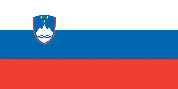 Vector illustration of Flag Slovenia