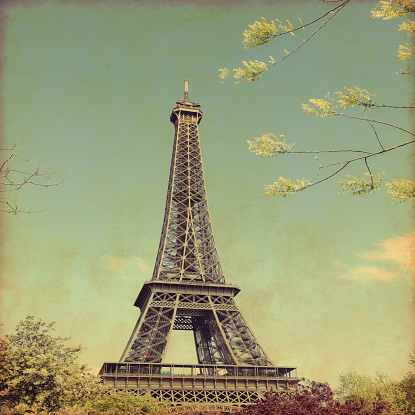 Paris, France - April 23, 2018: Eiffel tower