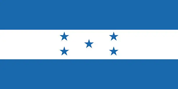 Vector illustration of Flag Honduras