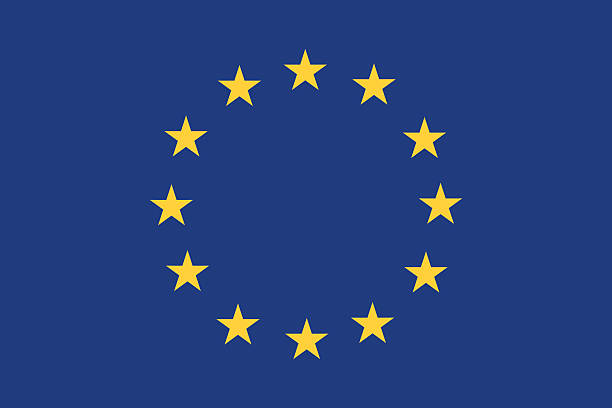 flaga unii europejskiej - european community european union flag europe flag stock illustrations