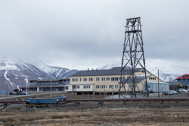 istock longyearbyen Svalbard Norway town view 465703697
