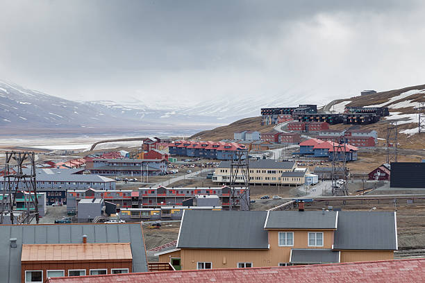 istock longyearbyen Svalbard Norway town view 465704173