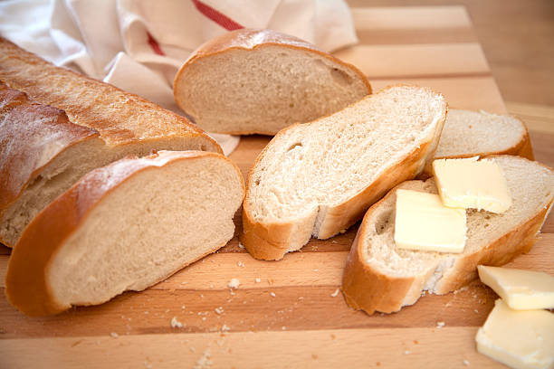 istock Slices of bread with butter 465705127