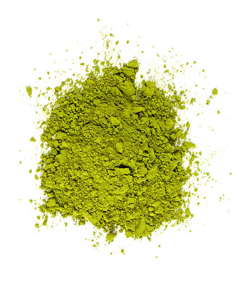 istock pile of Matcha tea isolated on white 465707144