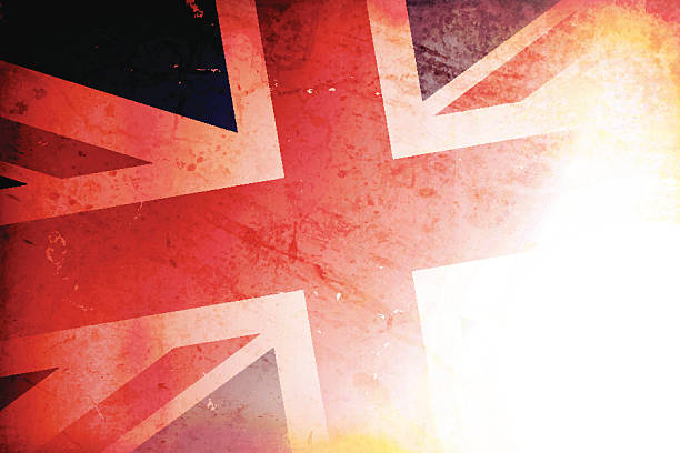 ilustrações de stock, clip art, desenhos animados e ícones de ilustração vetorial de velho grunge bandeira do reino unido. - english flag british flag flag grunge