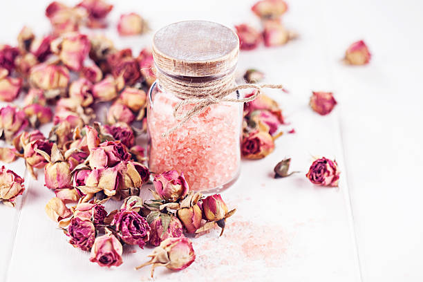 Flower sea salt stock photo