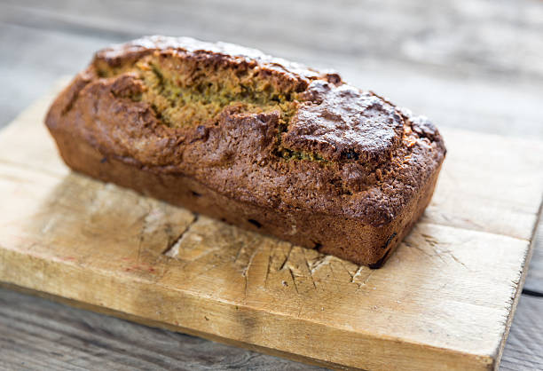 istock Pumpkin bread on the wooden board 465713792