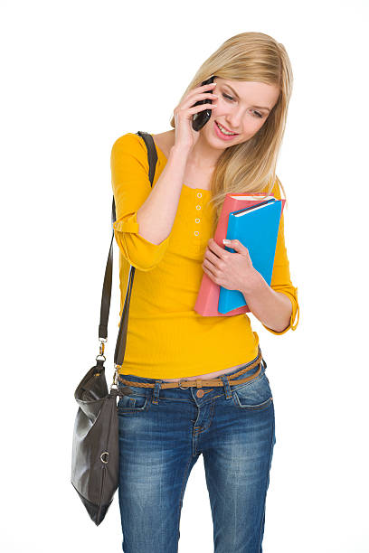 istock happy student girl talking cell phone 465724484