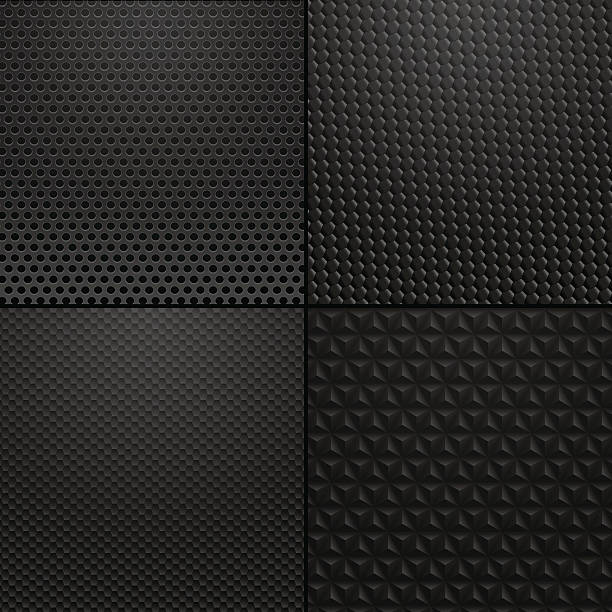 karbon und metall-textur-hintergrund darstellung - backgrounds black background textured metal stock-grafiken, -clipart, -cartoons und -symbole