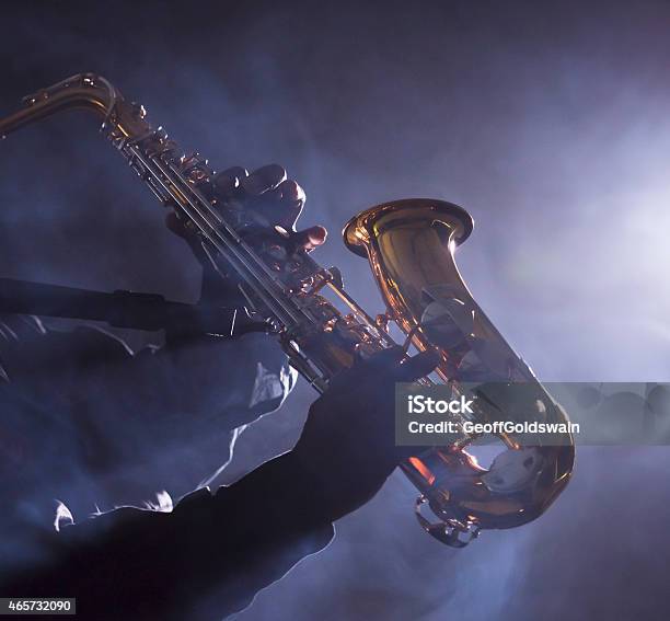African Jazz Musician Playing The Saxophone Stock Photo - Download Image Now - Jazz Music, Saxophone, Saxophonist