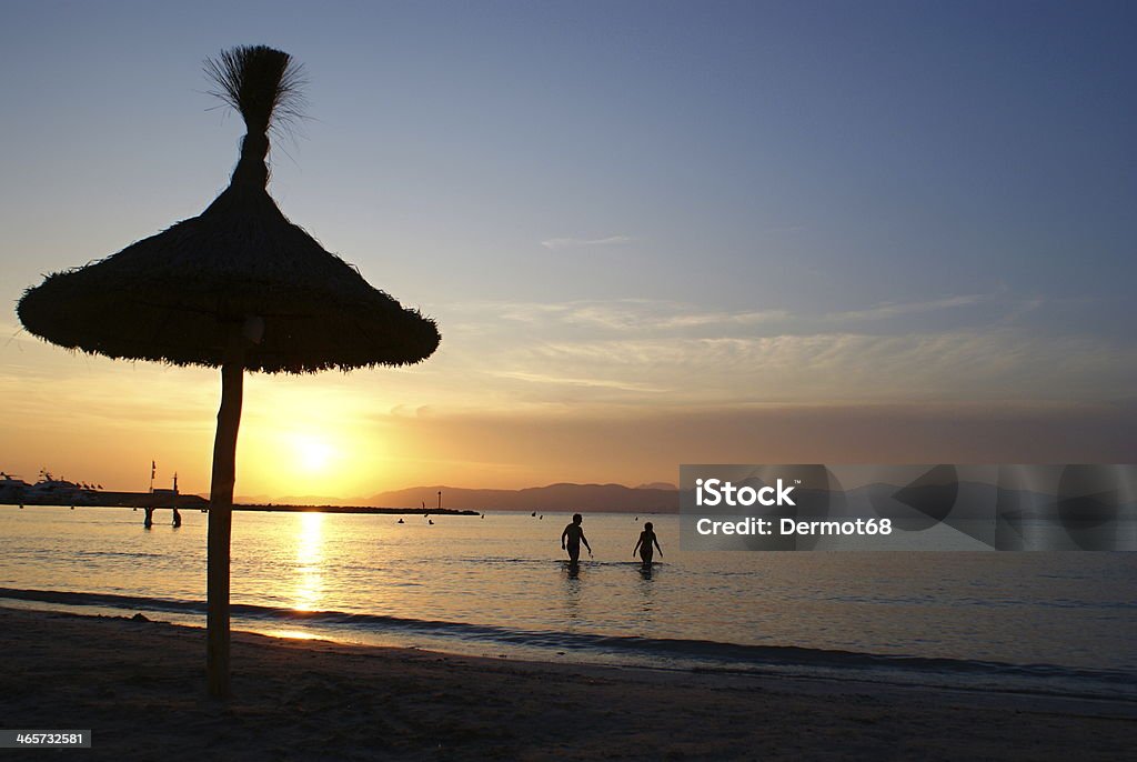 Sunset, Mallorca Photo is showing sunset above the beach and sea of Mallorca, Spain. Majorca Stock Photo