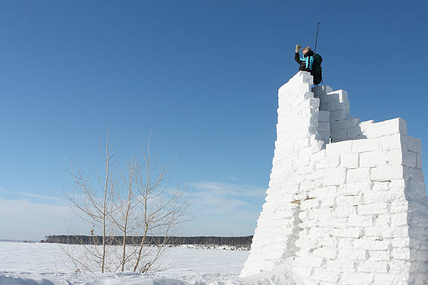 istock The man on snow fortress 465733682