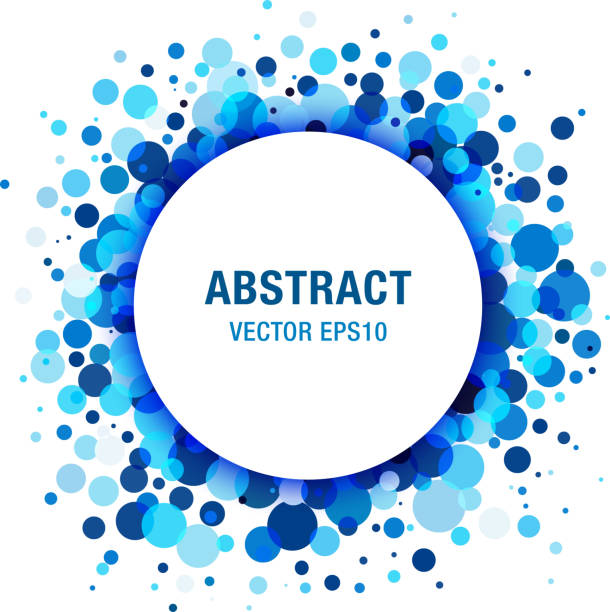 Blue Bright Abstract Circle Frame Design Element Blue Bright Abstract Circle Frame Design Element, vector illustration round bar of soap stock illustrations