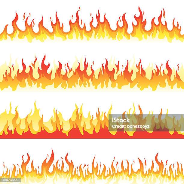 Seamless Fire Flame Stock Illustration - Download Image Now - Fire - Natural Phenomenon, Flame, Vector