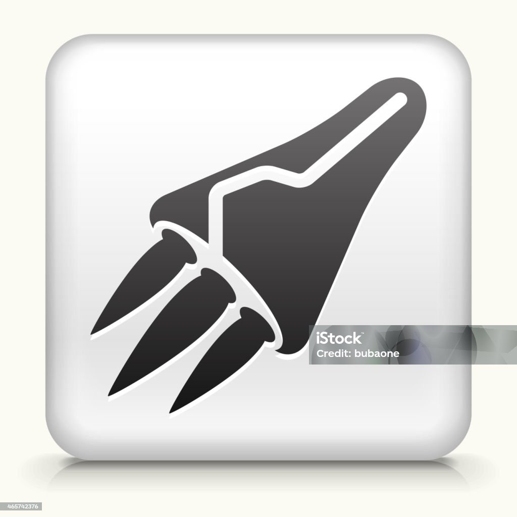 Rocket Button Square Square Button With Rocket Royalty Free Vector Art Stock Illustration ...