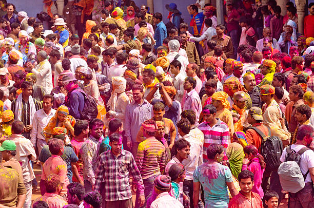 istock Holi Festival Party crowd, India 465742618