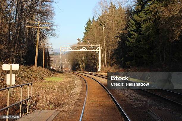 Railway Tracks Stock Photo - Download Image Now - 2015, Backgrounds, Built Structure
