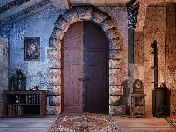 istock Door in an old cottage 465750224