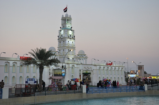 Dubai, UAE - February 12, 2014: Yemen pavilion at Global Village in Dubai, UAE. The Global Village is claimed to be the world's largest tourism, leisure and entertainment project.