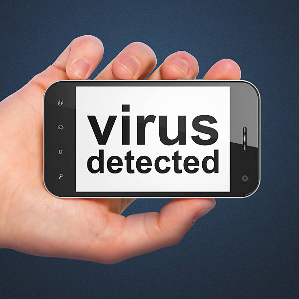 istock Safety concept: Virus Detected on smartphone 465753913