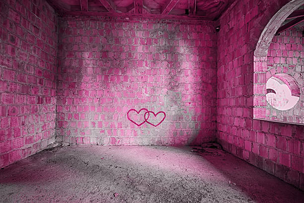 The Pink room in an abandoned building